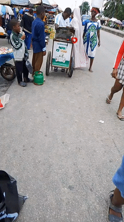 Street market life in full swing in Yenagoa, Nigeria