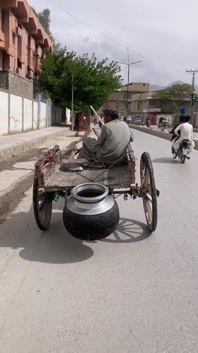 Traditional horse-drawn cart spotted on Quetta streets