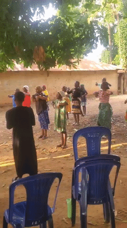 Community celebrates with drumming and dancing in Akwanga, Nigeria