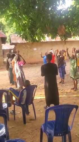 Community celebrates with drumming and dancing in Akwanga, Nigeria