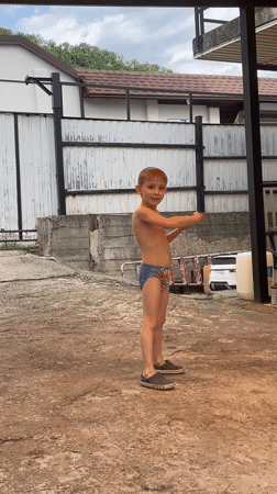 Morning leisure activities observed in Baranovka, Russia