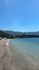 Morning beach scenes and city views captured in Budva