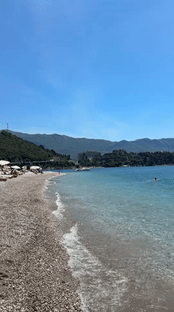 Morning beach scenes and city views captured in Budva