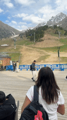 Afternoon leisure moments captured at Almaty mountain resort