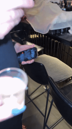 Two people toast with shots at Baan Lamai bar