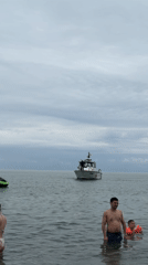 Batumi's Black Sea coast on a busy July morning