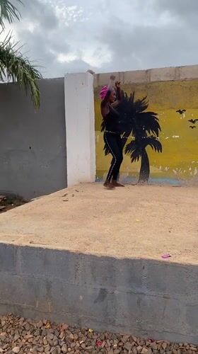 Women gather for outdoor dance in Durimi, Nigeria