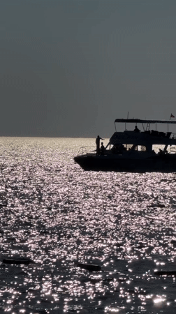 A summer afternoon on the Adriatic coast in Bar, Montenegro