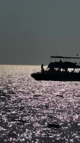 A summer afternoon on the Adriatic coast in Bar, Montenegro