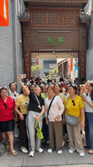 Women in panda accessories gather for photos in Chongqing