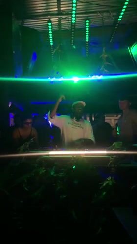 DJ performs evening set at Ahangama club venue