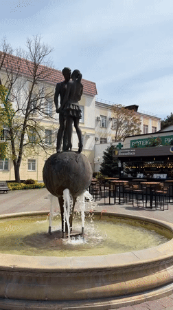 Morning scenes documented along Gelendzhik's coastal promenade in Russia