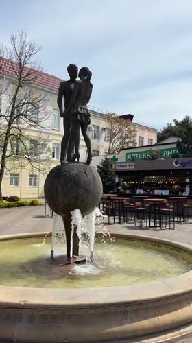 Morning scenes documented along Gelendzhik's coastal promenade in Russia