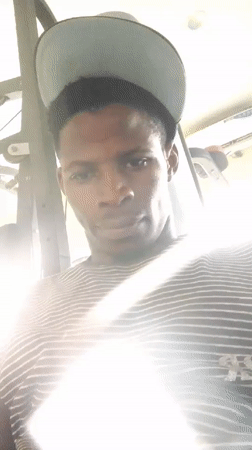 Person photographed at gym in Akwanga, Nigeria