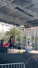 Cosplayers stage Japanese sword fight performance in Barcelona
