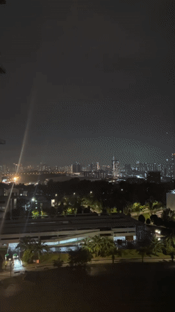 Nighttime cityscape views captured from elevated Kuala Lumpur position