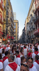 San Fermín crowds fill Pamplona's streets in full festival dress