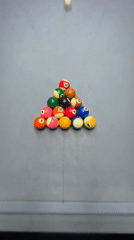 Pool game setup observed in Vila Real game room