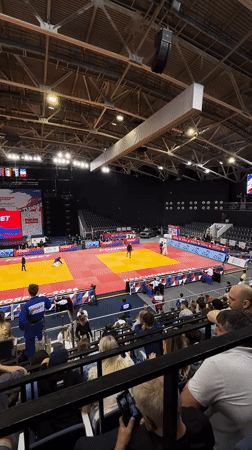 Judo competition documented by spectators in Krasnoyarsk arena