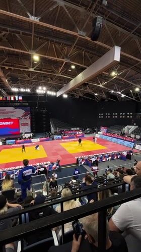 Judo competition documented by spectators in Krasnoyarsk arena