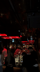 Evening bar scene captured in Beyoğlu nightlife district