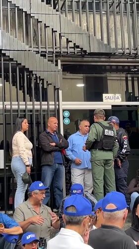 Protesters gather at Venezuela education ministry building in Caracas