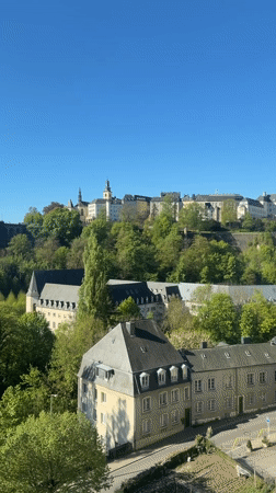 Clear morning views of Luxembourg City captured by witnesses