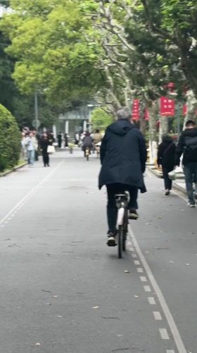 Early morning street and cafeteria activity recorded in Shanghai