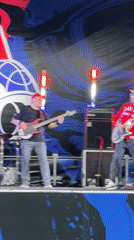 Band performs outdoor concert in Заволжье, Russia