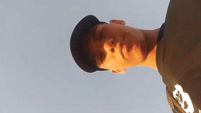 Person films selfie on quiet Venezuelan road