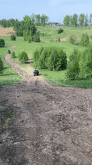 Two ATVs spotted on rural dirt path in Russia