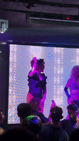 Drag show entertains packed nightclub crowd in Kuta