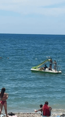 Summer beach activities in Bar, Montenegro