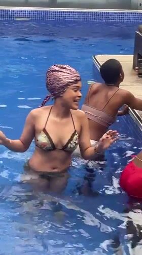 Pool hangout and construction work at Ilado, Nigeria