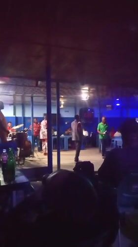 Live band performs at outdoor bar in Sabon Tasha