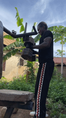 Outdoor strength training session documented in Akwanga, Nigeria