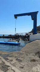 Family beach day captured with industrial work and food moments