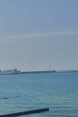 Maritime activity observed along Pionersky coastline