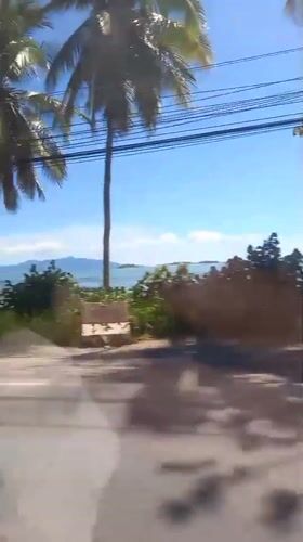 Cruising a palm-lined coastal road in Baan Bang Rak