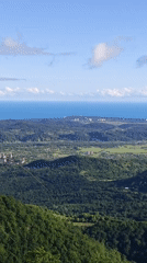 Scenic Black Sea vista captured from Abkhazian highlands