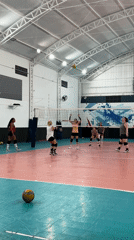 Women's volleyball practice sessions documented at São Paulo gymnasium