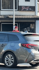 Elderly person with cane spotted outside Tallinn grill restaurant