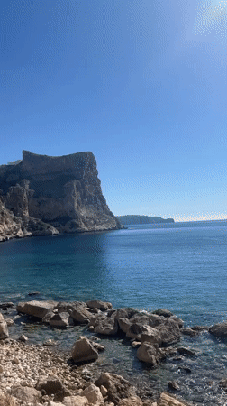 Morning coastal views captured at Benitachell cliffs, Spain
