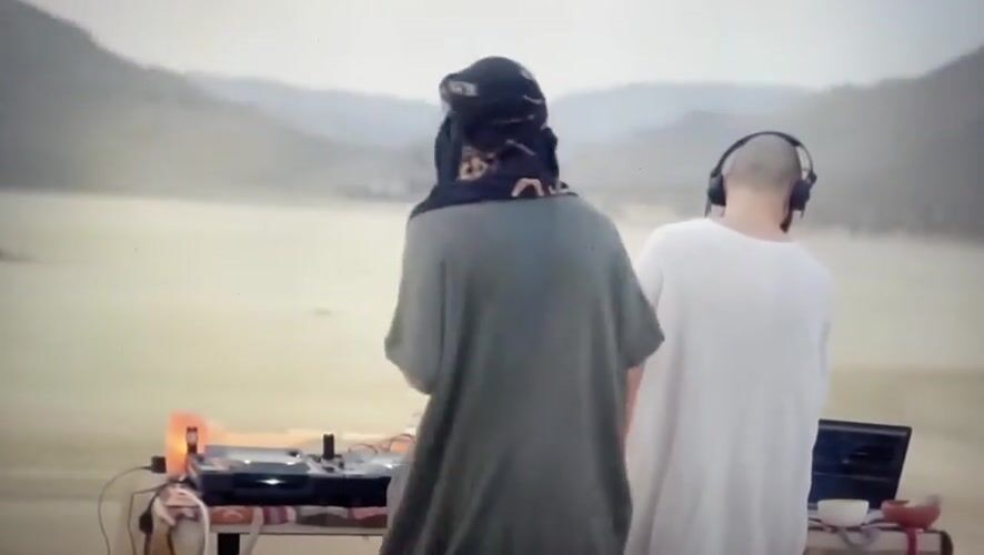 Desert DJ Event Staged Near Mumbai With Electronic Equipment