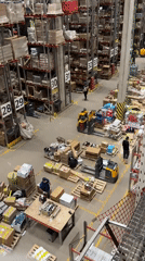 Warehouse operations documented in evening video footage