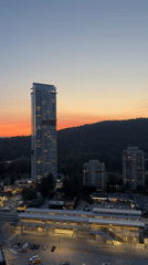 Coquitlam skyline at dusk, caught from multiple angles