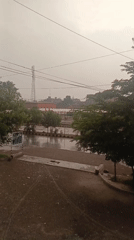 Rainy day conditions documented by witnesses in urban area