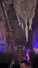 Moscow venue interior documented with bohemian macrame decor