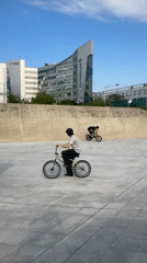 BMX riders, street performers gather at Seoul's Dongdaemun Plaza