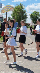 Music College Marching Band Performs Street Parade in Belarus